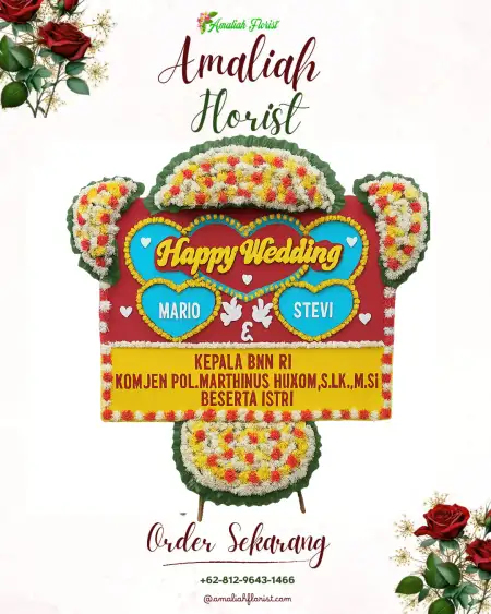 Papan Bunga Pernikahan Setia Tama